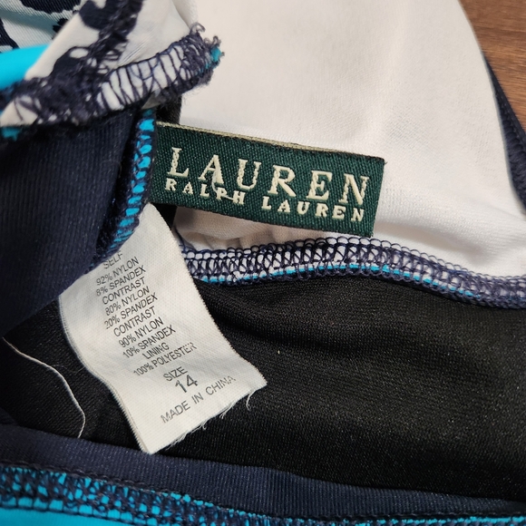 Lauren Ralph Lauren Halter One Piece Swimsuit 14 Beach Vacation Resort Retro - Picture 4 of 4